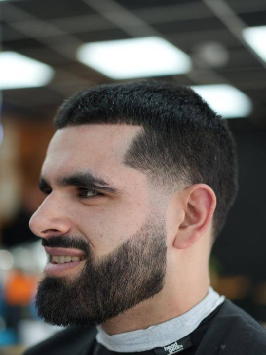 Modern grooming haircut